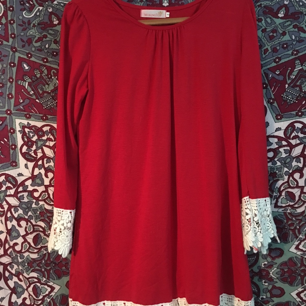Cute red and white dress
